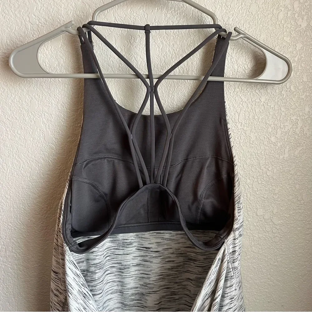 Lululemon Raise The Barre Tank Tiger Space Dye Black White / Dark Carbon